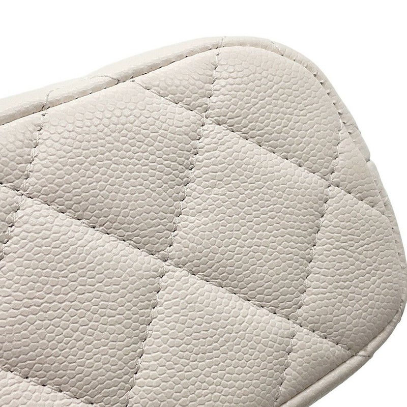 シャネル ハンドバッグ ココマーク マトラッセ キャビアスキン AP4747 CHANEL 2ｗayチェーンショルダーバッグ 白