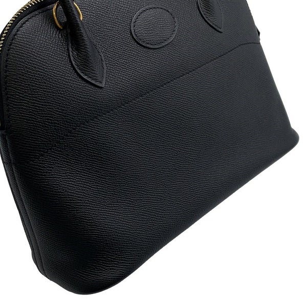 エルメス ハンドバッグ ボリード27 ブラック/ゴールド金具 エプソン U刻印 ２wayショルダー 黒