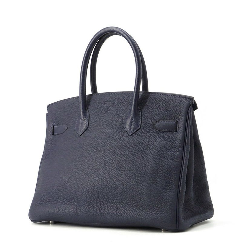 エルメス バーキン30 ヴェルソ ブルーニュイ/ローズパープル/シルバー金具 トリヨンクレマンス C刻印 HERMES Birkin ハンドバッグ