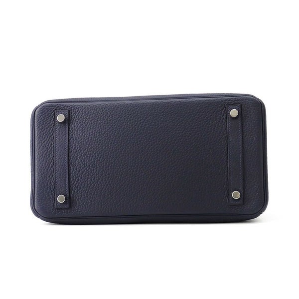 エルメス バーキン30 ヴェルソ ブルーニュイ/ローズパープル/シルバー金具 トリヨンクレマンス C刻印 HERMES Birkin ハンドバッグ