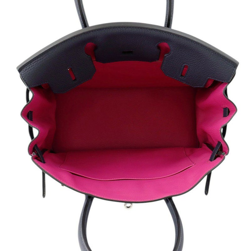 エルメス バーキン30 ヴェルソ ブルーニュイ/ローズパープル/シルバー金具 トリヨンクレマンス C刻印 HERMES Birkin ハンドバッグ