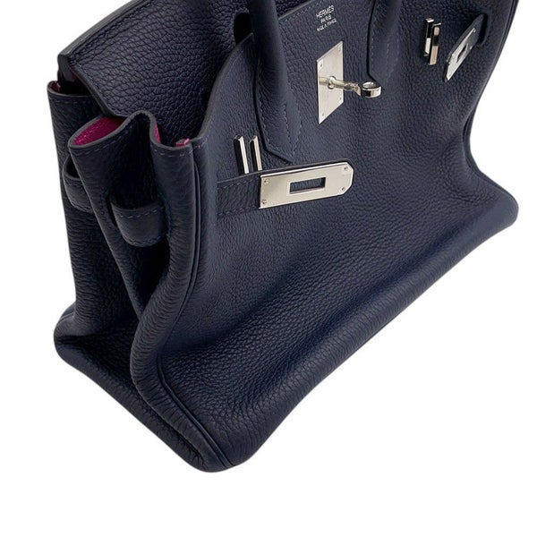 エルメス バーキン30 ヴェルソ ブルーニュイ/ローズパープル/シルバー金具 トリヨンクレマンス C刻印 HERMES Birkin ハンドバッグ