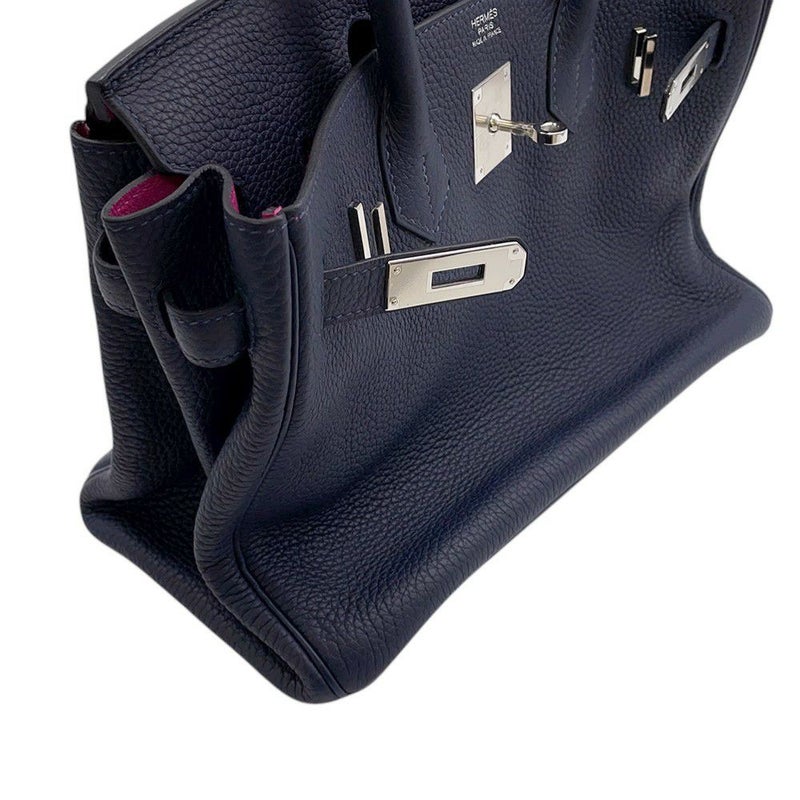エルメス バーキン30 ヴェルソ ブルーニュイ/ローズパープル/シルバー金具 トリヨンクレマンス C刻印 HERMES Birkin ハンドバッグ