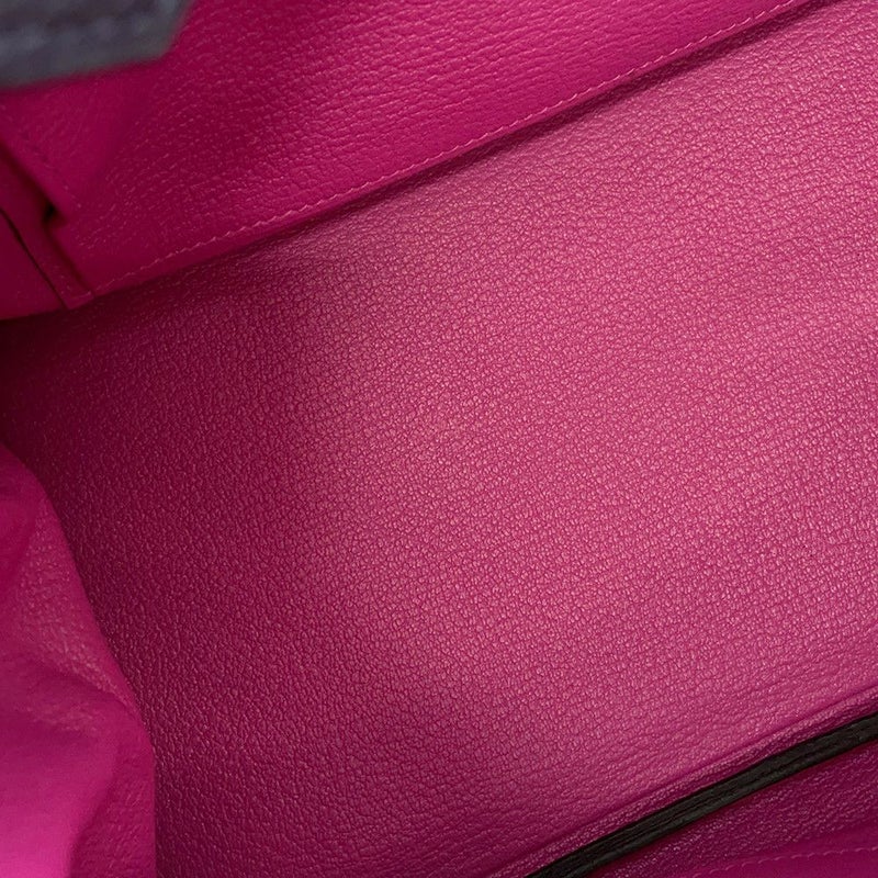 エルメス バーキン30 ヴェルソ ブルーニュイ/ローズパープル/シルバー金具 トリヨンクレマンス C刻印 HERMES Birkin ハンドバッグ