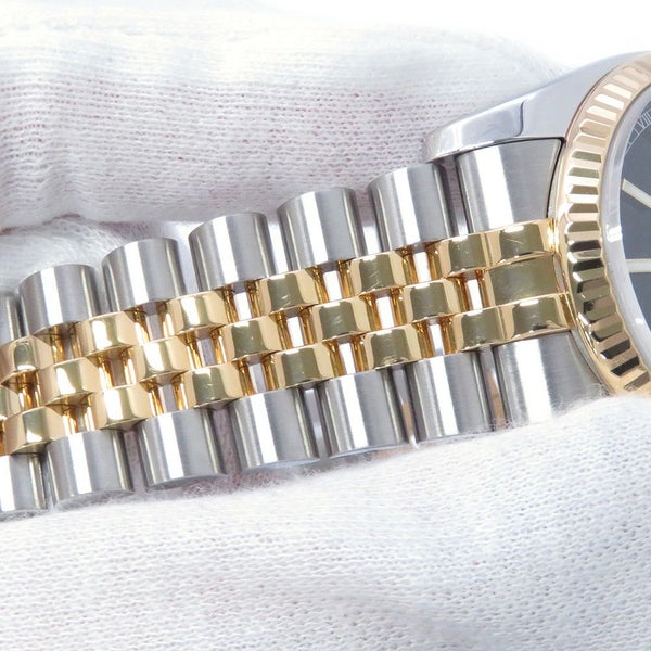 ロレックス デイトジャスト Y番 SS/K18YG コンビ 116233 ROLEX 腕時計 ブラック文字盤