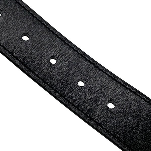 エルメス ベルト ケープコッド ブラック/エベンヌ/シルバー金具 ボックスカーフ/トゴ W刻印 サイズ90 メンズ 黒