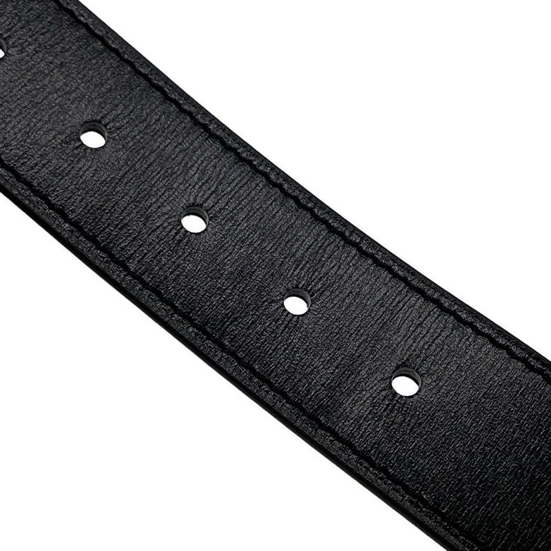 エルメス ベルト ケープコッド ブラック/エベンヌ/シルバー金具 ボックスカーフ/トゴ W刻印 サイズ90 メンズ 黒