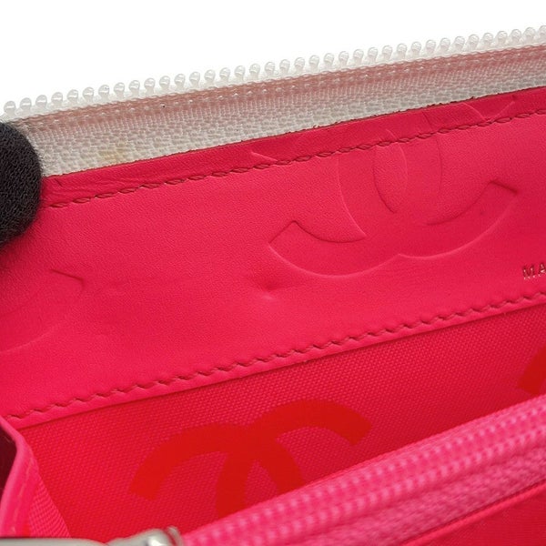 シャネル 長財布 マトラッセ ココマーク カンボンライン ラウンドファスナー カーフスキン A26710 CHANEL 白 黒