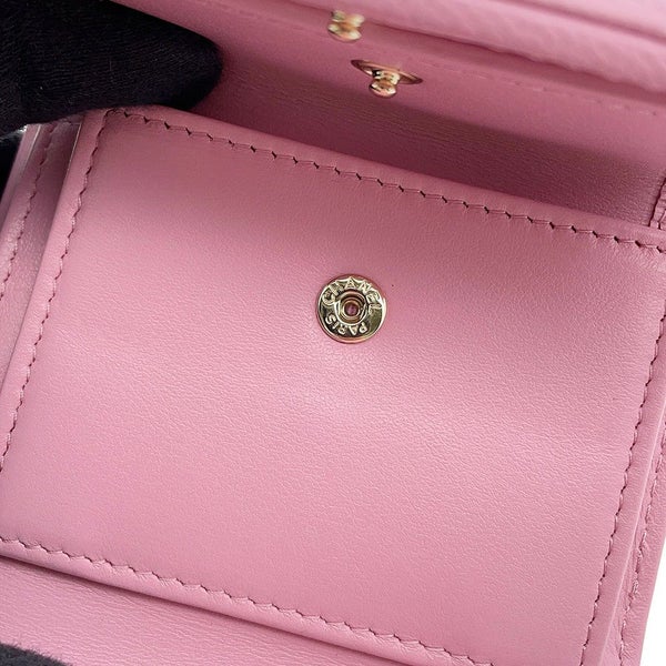 シャネル 三つ折り財布 マトラッセ ココマーク ビジュー キャビアスキン AP4902 CHANEL 財布 コンパクトウォレット