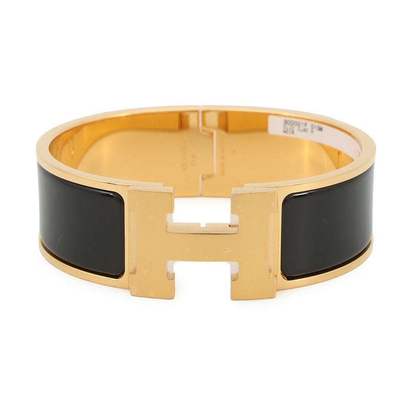 エルメス ブレスレット クリック H クリッククラックGM  ブラック/ゴールド金具 HERMES アクセサリー 黒