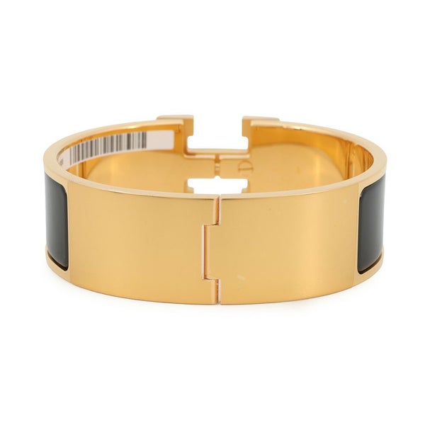 エルメス ブレスレット クリック H クリッククラックGM  ブラック/ゴールド金具 HERMES アクセサリー 黒