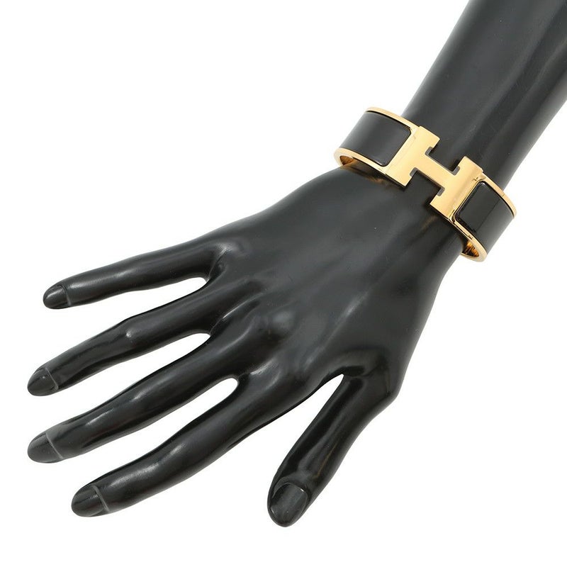 エルメス ブレスレット クリック H クリッククラックGM  ブラック/ゴールド金具 HERMES アクセサリー 黒