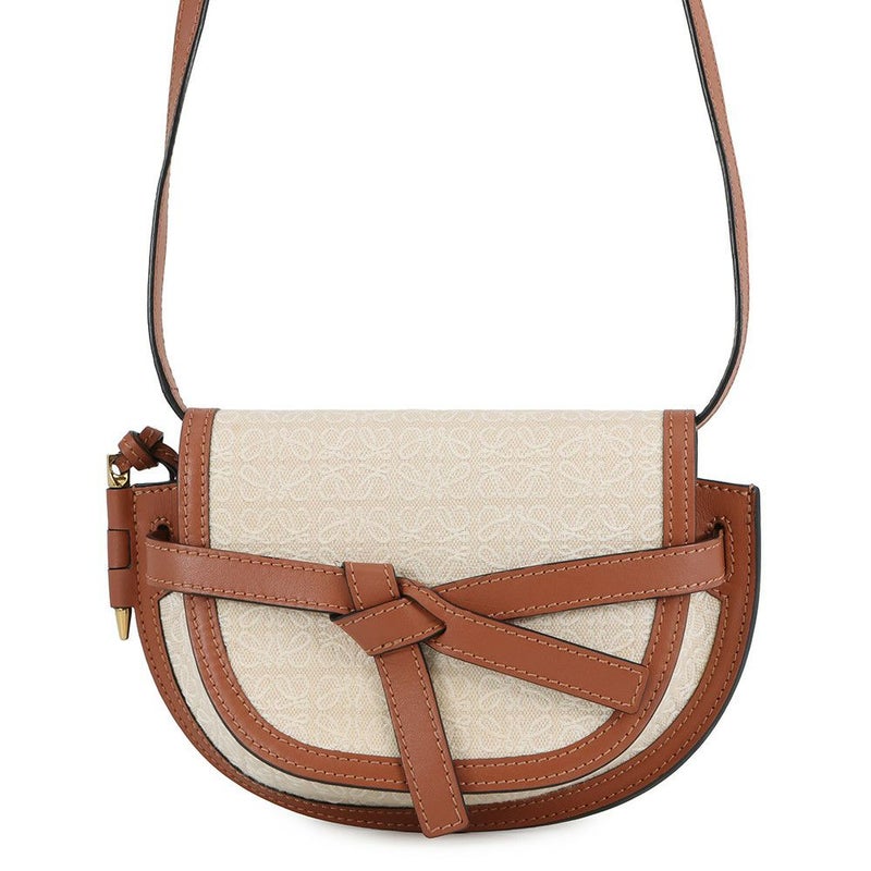 ロエベ ショルダーバッグ ゲート デュアル ミニ アナグラム ジャカード/カーフスキン A650N46X10 LOEWE バッグ