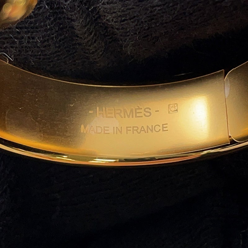 エルメス ピアス オランプ オンブル/ゴールド金具 リザードナチュラ HERMES アクセサリー