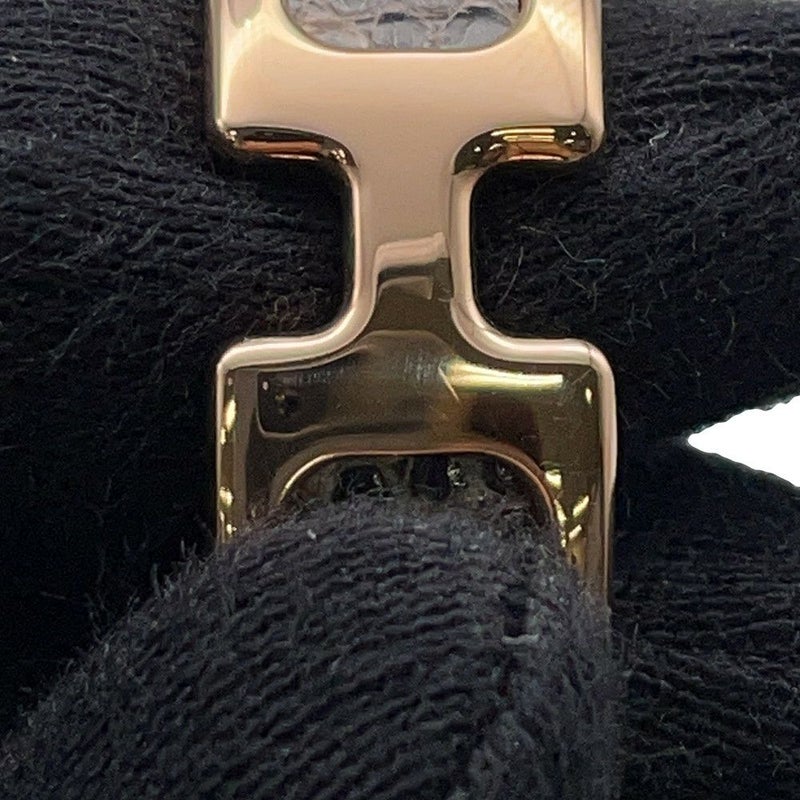 エルメス ピアス オランプ オンブル/ピンクゴールド金具 リザードナチュラ/メタル HERMES アクセサリー