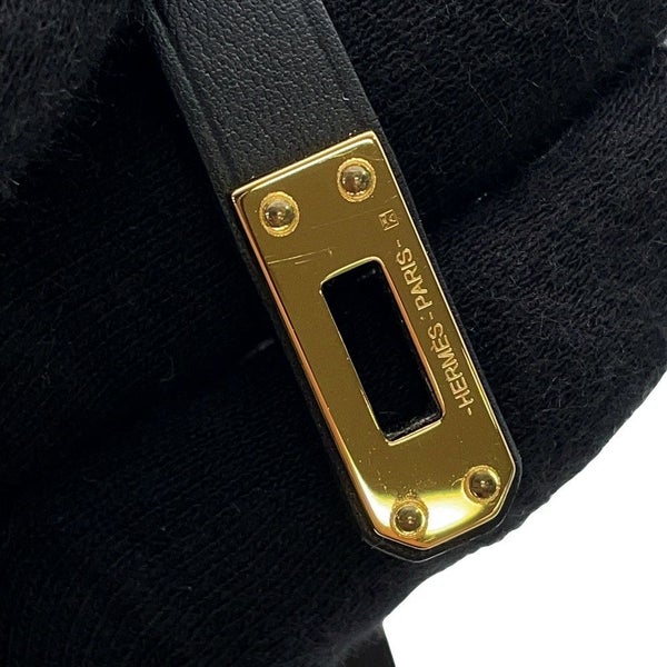 エルメス ブレスレット ミニケリー ドゥブルトゥール ブラック/ゴールド金具 スイフト B刻印 サイズT2 黒