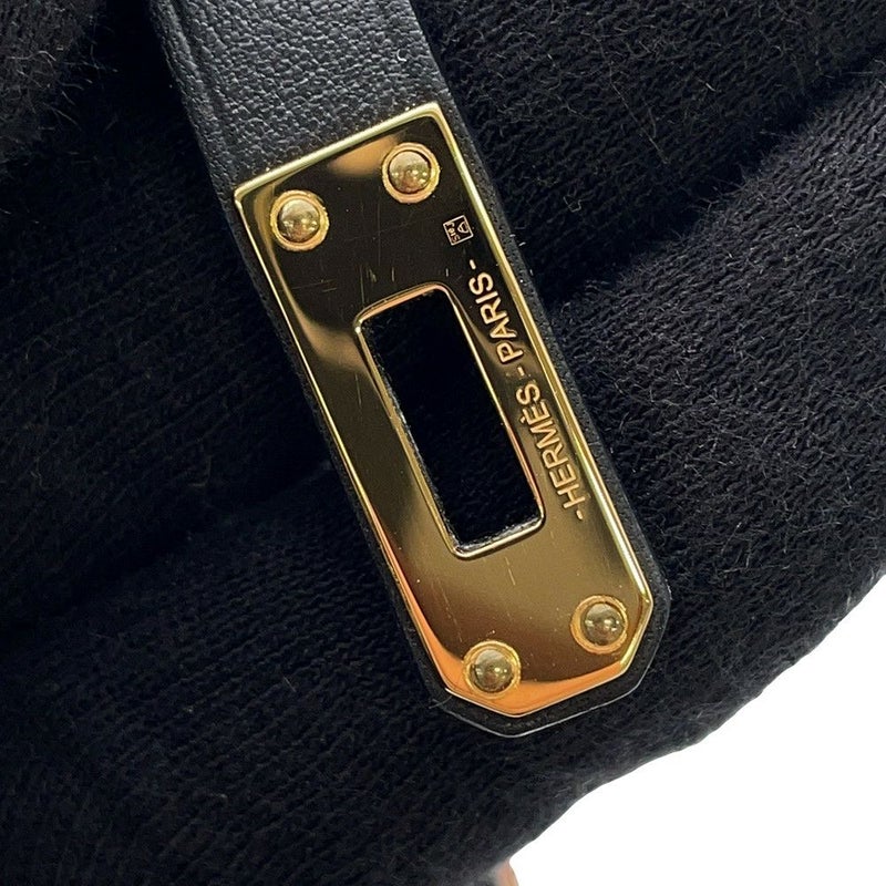 エルメス ブレスレット ミニケリー ドゥブルトゥール ブラック/ゴールド金具 スイフト B刻印 サイズT2 黒