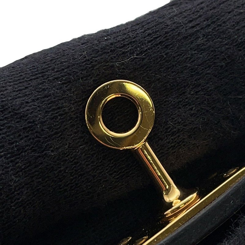 エルメス ブレスレット ミニケリー ドゥブルトゥール ブラック/ゴールド金具 スイフト B刻印 サイズT2 黒