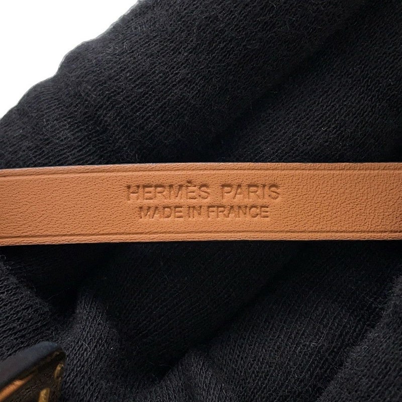 エルメス ブレスレット ミニケリー ドゥブルトゥール ブラック/ゴールド金具 スイフト B刻印 サイズT2 黒