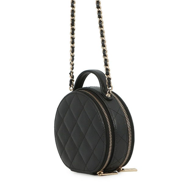 シャネル チェーンショルダーバッグ マトラッセ スモールヴァニティバッグ キャビアスキン AP2502 CHANEL 黒