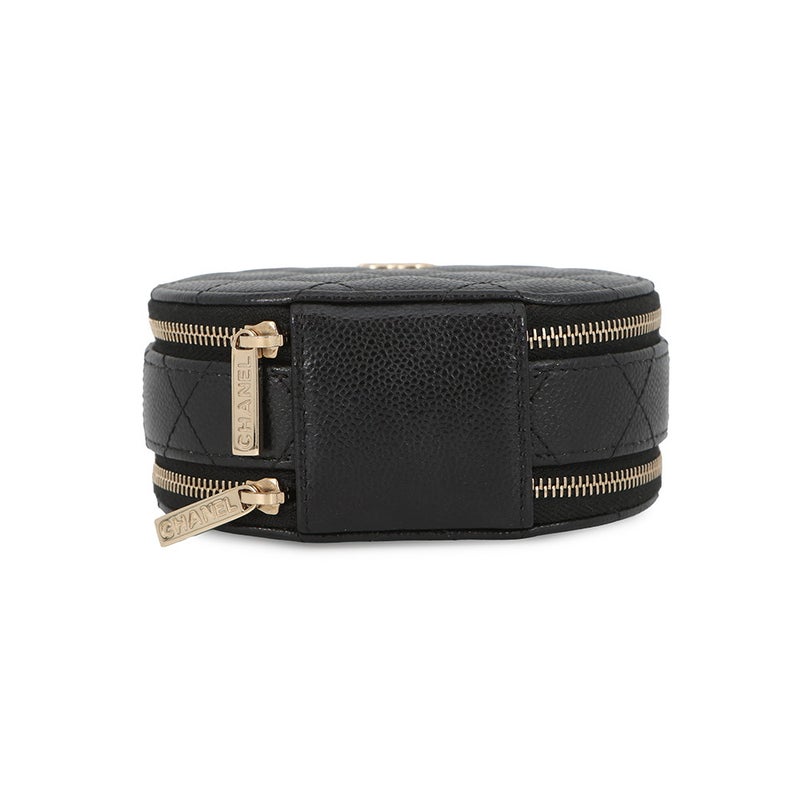 シャネル チェーンショルダーバッグ マトラッセ スモールヴァニティバッグ キャビアスキン AP2502 CHANEL 黒