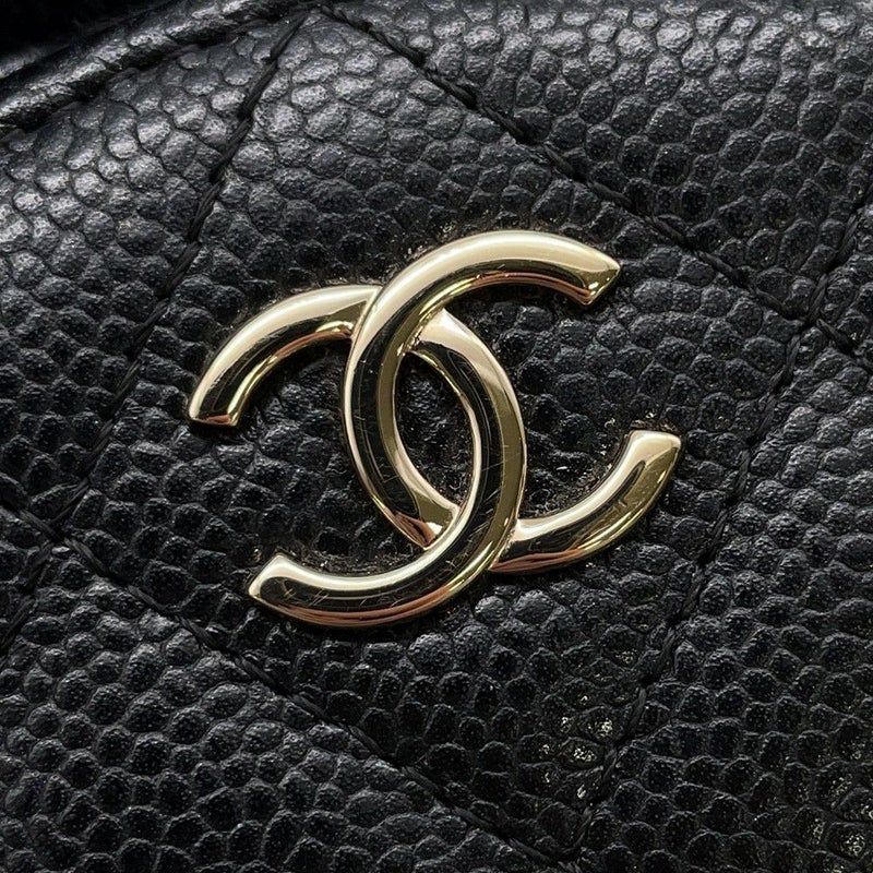 シャネル チェーンショルダーバッグ マトラッセ スモールヴァニティバッグ キャビアスキン AP2502 CHANEL 黒