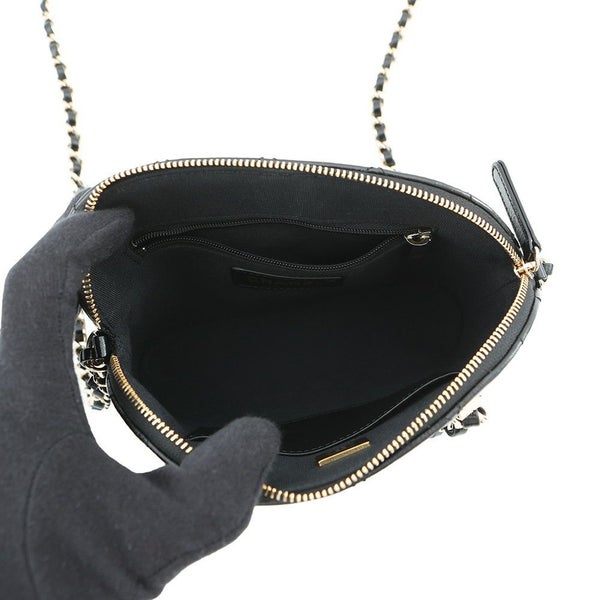 シャネル チェーンショルダーバッグ マトラッセ シャイニーラムスキン AS5130 CHANEL 2ｗay 黒