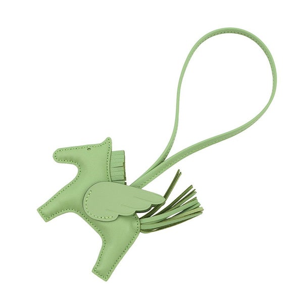 エルメス バッグチャーム ロデオPM ペガサス ヴェールクリケット ラムスキン B刻印