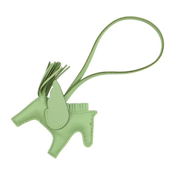 エルメス バッグチャーム ロデオPM ペガサス ヴェールクリケット ラムスキン B刻印