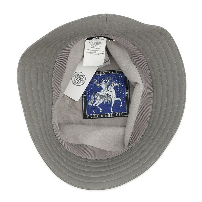 エルメス ハット フレッド・Hカット コットン サイズ58 HERMES 帽子 バケットハット