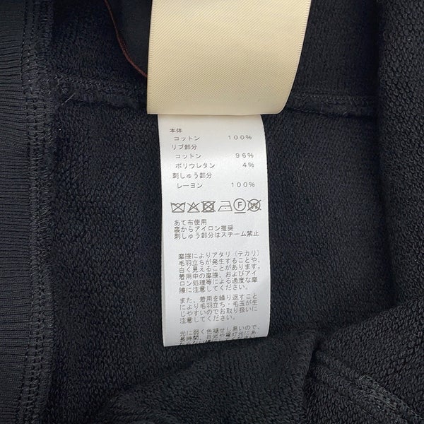 エルメス スウェット タックスウェットシャツ 刺繍入り レディースサイズ36 HERMES トップス 黒