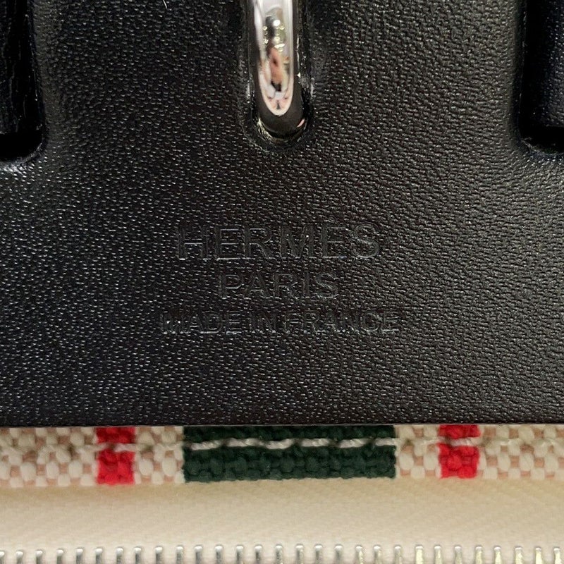 エルメス エールバッグジップPM ルトゥルネ ブラック/マルチカラー/シルバー金具 トワルアッシュ/ヴァッシュハンター W刻印 ２way 黒