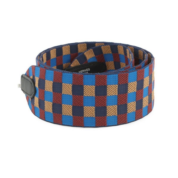 エルメス ストラップ バンドリエール サングル マキシカドリーユ ブルービリヤード/ビスキュイ/ルージュアッシュ/ゴールド U刻印