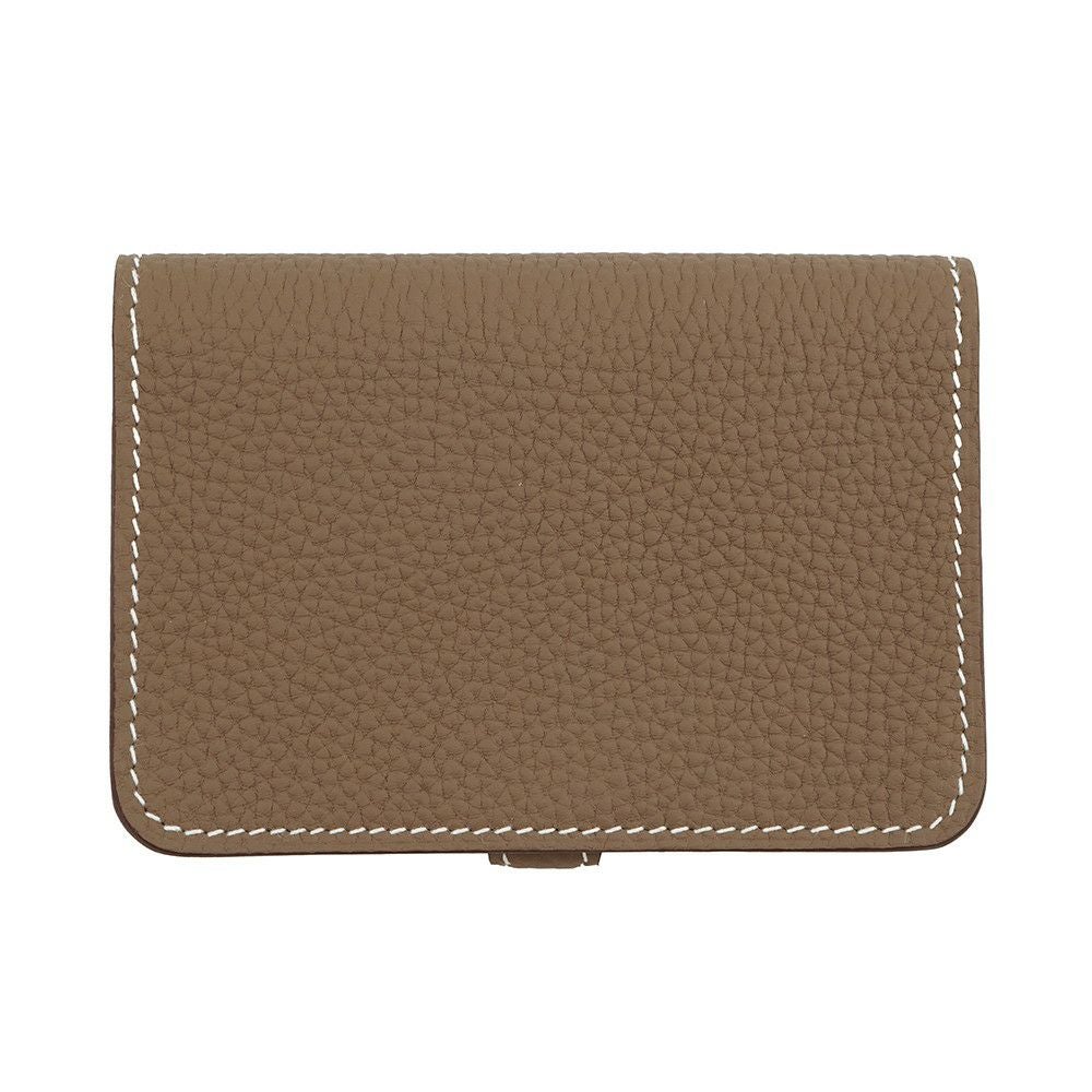 エルメス カードケース ドゴン エトゥープ/シルバー金具 トリヨン