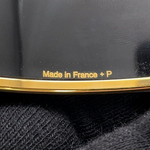 エルメス バングル エマイユGM 馬 七宝焼き エナメル ホースモチーフ ブレスレット HERMES 黒