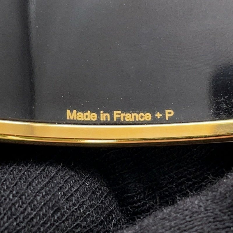 エルメス バングル エマイユGM 馬 七宝焼き エナメル ホースモチーフ ブレスレット HERMES 黒
