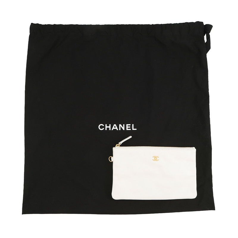 シャネル ハンドバッグ CHANEL 22 マトラッセ スモール シャイニーカーフスキン AS3260 ポーチ付き 白