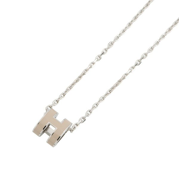 エルメス ネックレス ミニ・ポップアッシュ マロングラッセ/シルバー金具 HERMES アクセサリー ポップH