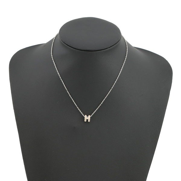 エルメス ネックレス ミニ・ポップアッシュ マロングラッセ/シルバー金具 HERMES アクセサリー ポップH