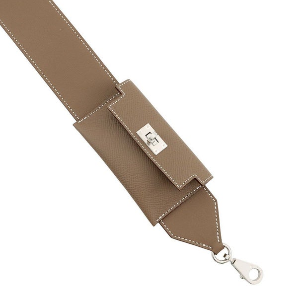エルメス ショルダーストラップ バンドリエール ケリーポケット エトゥープ/シルバー金具 スイフト/エプソン B刻印