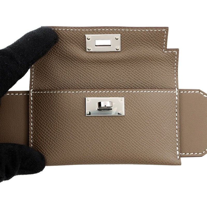 エルメス ショルダーストラップ バンドリエール ケリーポケット エトゥープ/シルバー金具 スイフト/エプソン B刻印