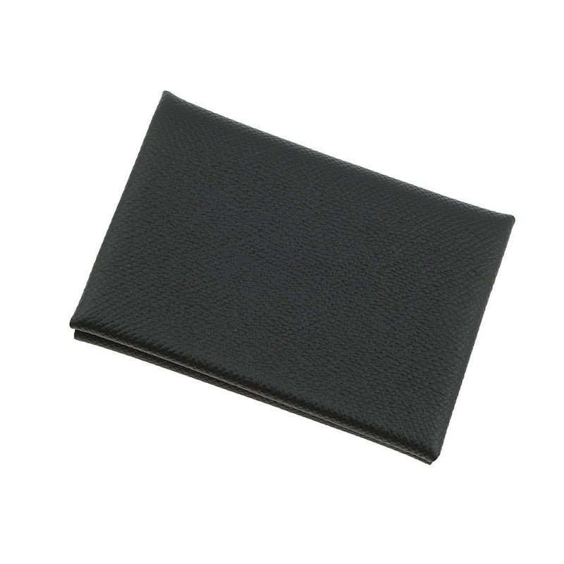 エルメス コインケース カルヴィ デュオ ブラック/シルバー金具 エプソン W刻印 財布 黒