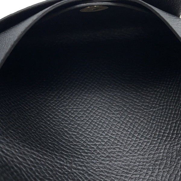 エルメス コインケース カルヴィ デュオ ブラック/シルバー金具 エプソン W刻印 財布 黒