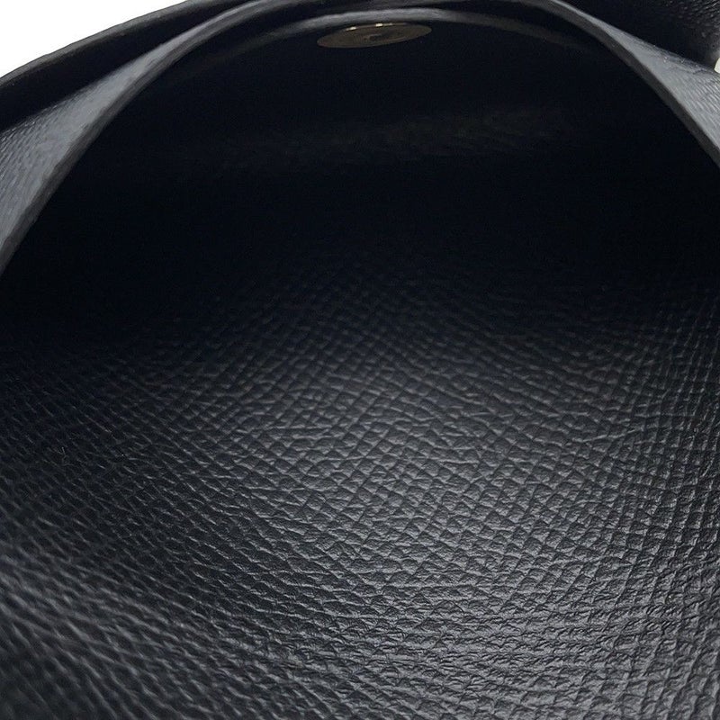 エルメス コインケース カルヴィ デュオ ブラック/シルバー金具 エプソン W刻印 財布 黒