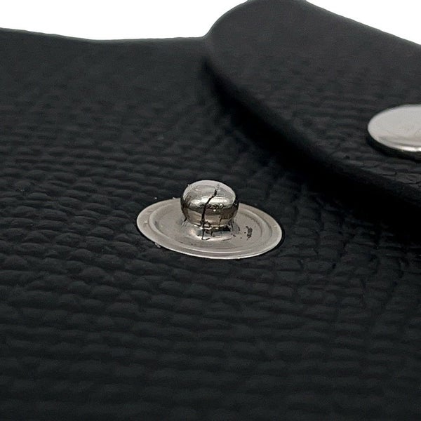 エルメス コインケース カルヴィ デュオ ブラック/シルバー金具 エプソン W刻印 財布 黒