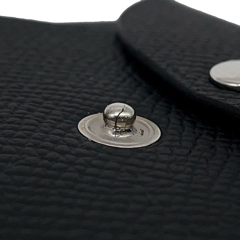 エルメス コインケース カルヴィ デュオ ブラック/シルバー金具 エプソン W刻印 財布 黒