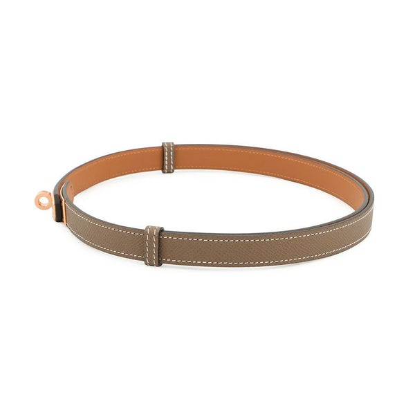 エルメス ケリーベルト エトゥープ/ピンクゴールド金具 エプソン B刻印 HERMES べルト