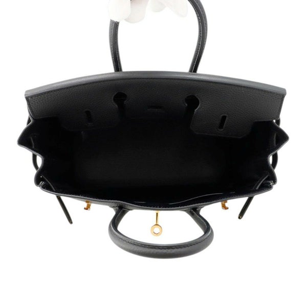 エルメス バーキン25 ブラック/ピンクゴールド金具 トゴ D刻印 HERMES Birkin ハンドバッグ 黒