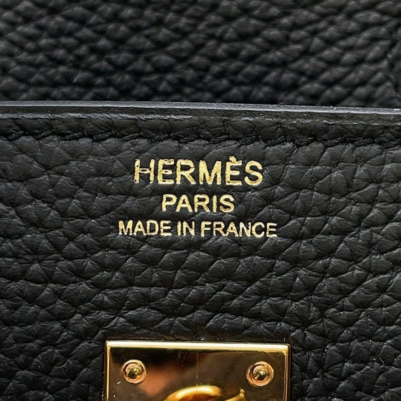 エルメス バーキン25 ブラック/ピンクゴールド金具 トゴ D刻印 HERMES Birkin ハンドバッグ 黒