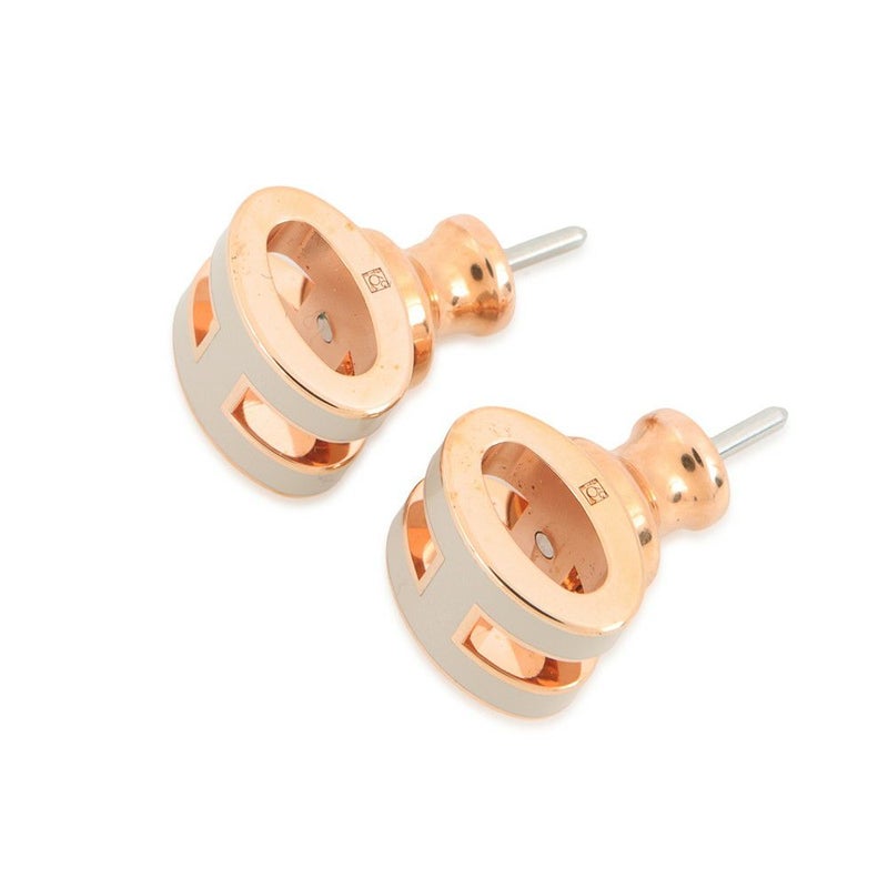 エルメス ピアス ポップアッシュ マロングラッセ/ピンクゴールド金具 Hモチーフ HERMES Pop H ポップH